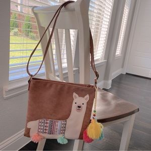 Cute Alpaca Llama Tassel Crossbody Purse!